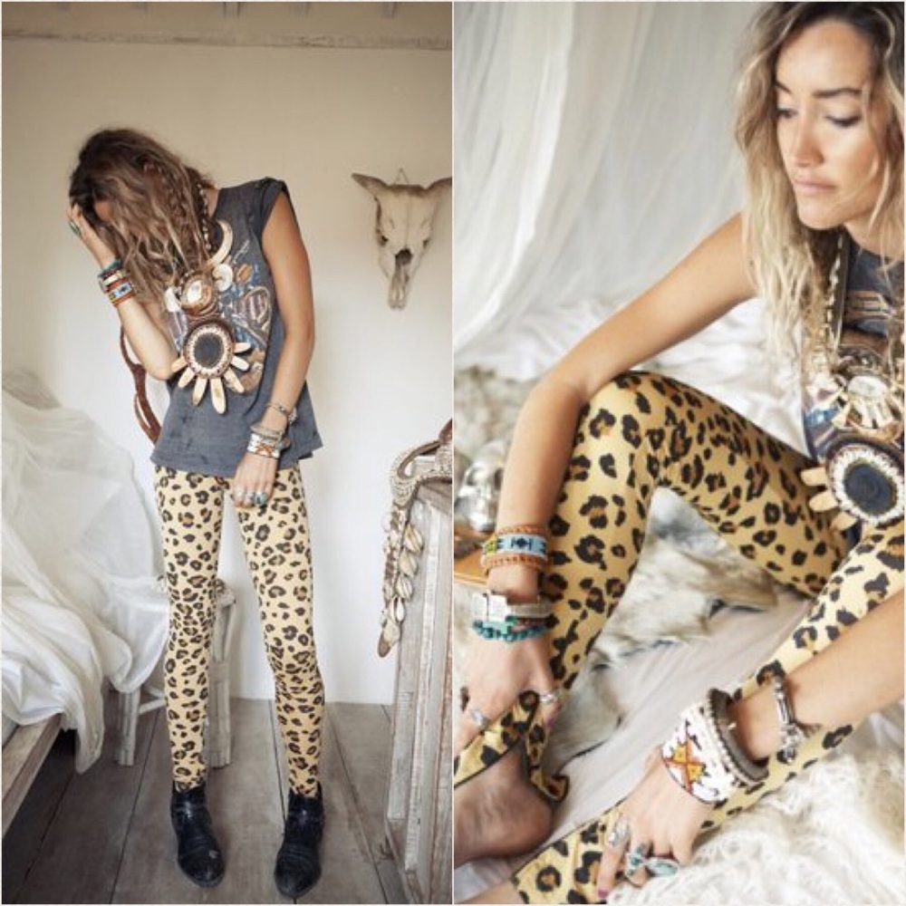 ISO/NFS Spell Kate Cheetah Leggings 6/8 XS/S